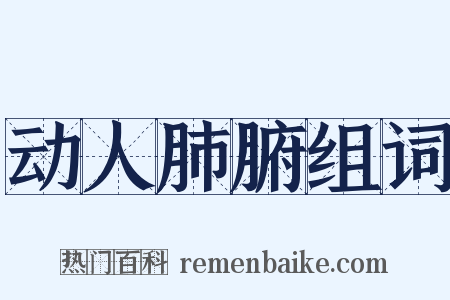 动人肺腑组词是什么意思的图片